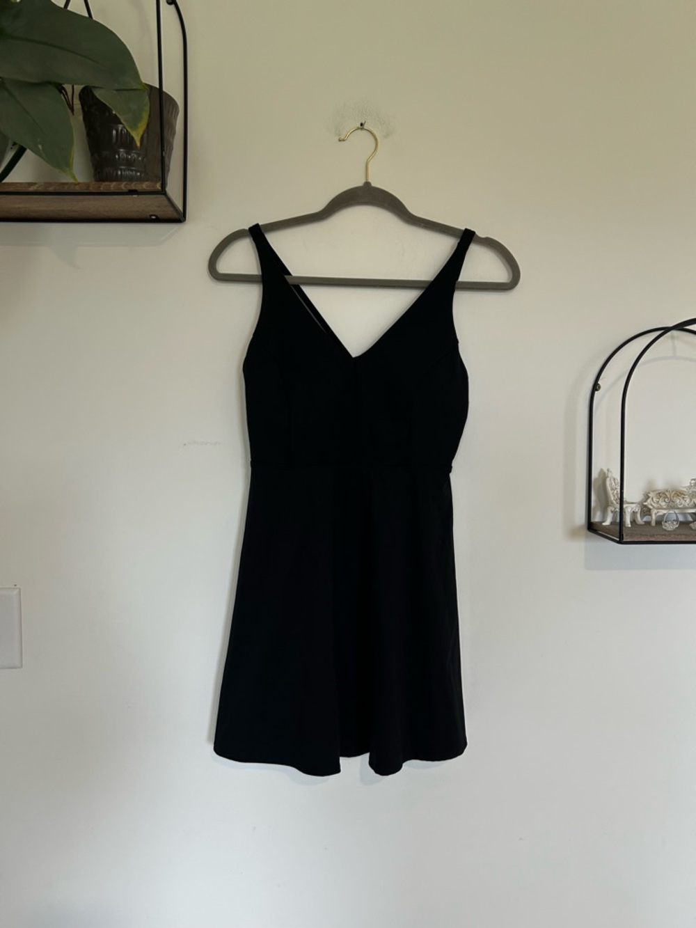 Halara Black Criss Cross Back Mini Dress Size Small
